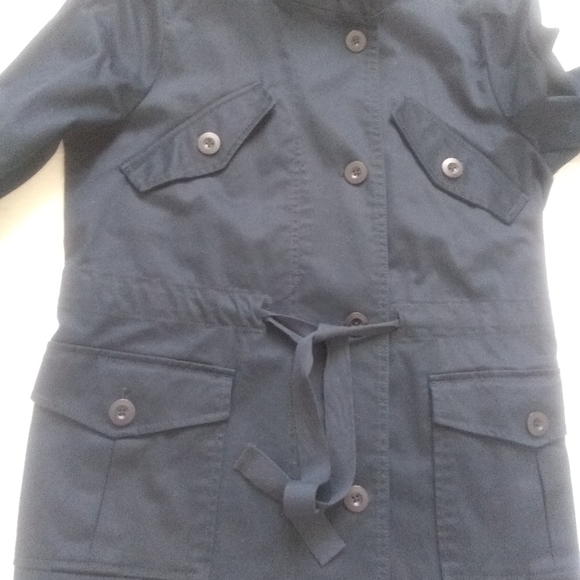 Belted utility cropped trench jacket - Picture 4 of 7